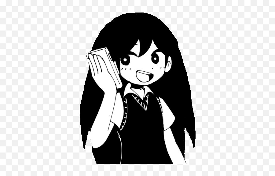 Omori Mari Phone Omori Phone Sticker - Omori Mari Phone Emoji,Phone Black And White Emoji