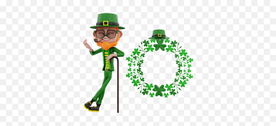 Premium St Patricks Day Hat 3d Illustration Download In Png Emoji,Baby Patrick Discord Emoji