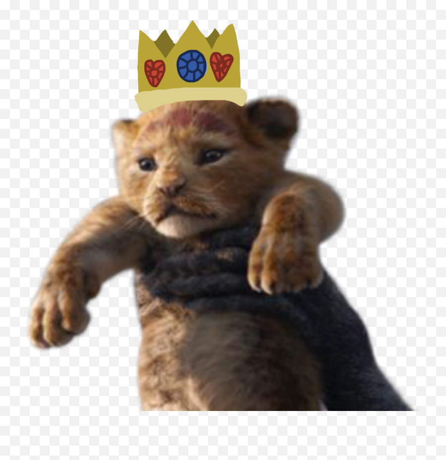 Crown Lion Simba Thelionking Sticker - Lion King New One Emoji,Lion King Emoji Plush