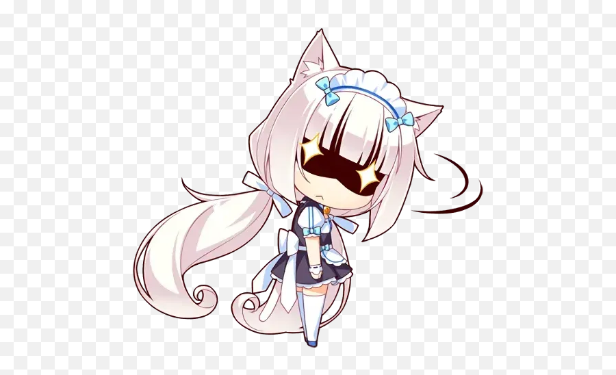 Nekopara Whatsapp Stickers - Nekopara Chibi Transparent Emoji,Nekopara Emoticons