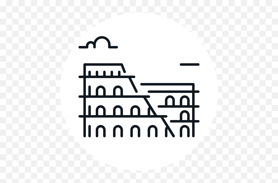 Building Coliseum Colosseum Gladiator History Landmark - Rome Icone Png Emoji,Gladiator Emoji