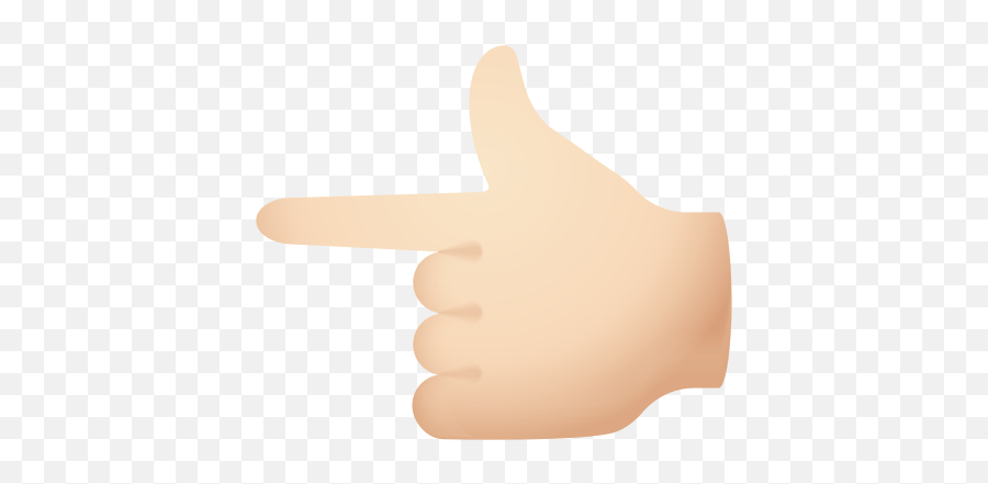 Backhand Index Pointing Left Light Skin - Sign Language Emoji,Left Pointing Finger Emoji