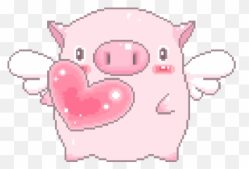 Dashaoink On Scratch - Pig Heart Cute Gif Emoji,Pig Kawaii Emoticon