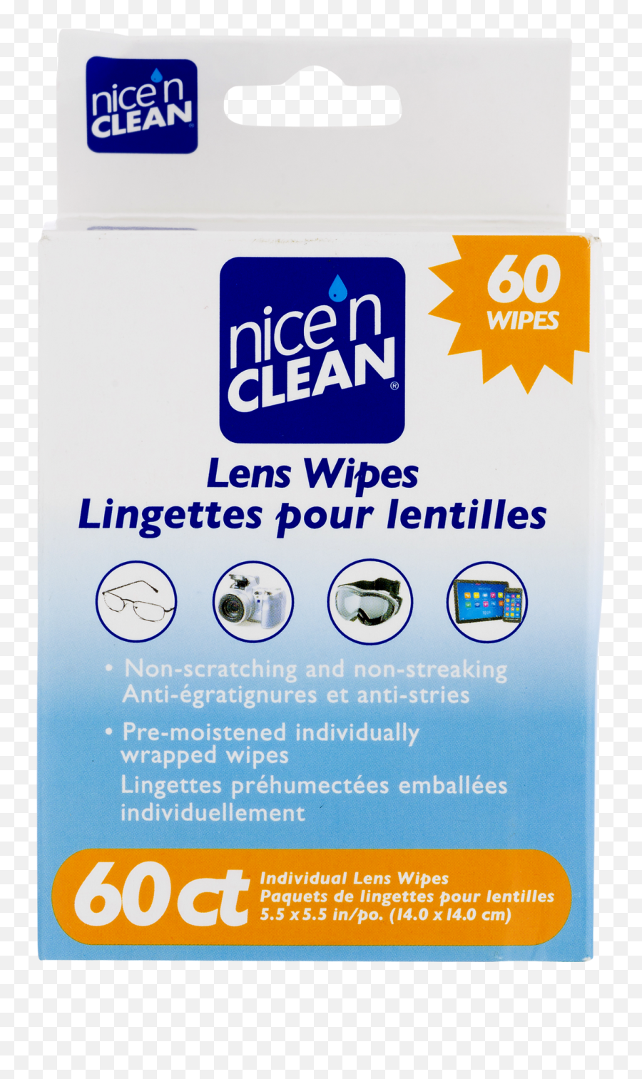 Nice U2018n Clean Pre - Moistened Cleaning Lens Wipes 60ct Nice And Clean Lens Wipes Emoji,Bryce Harper 100 Emojis