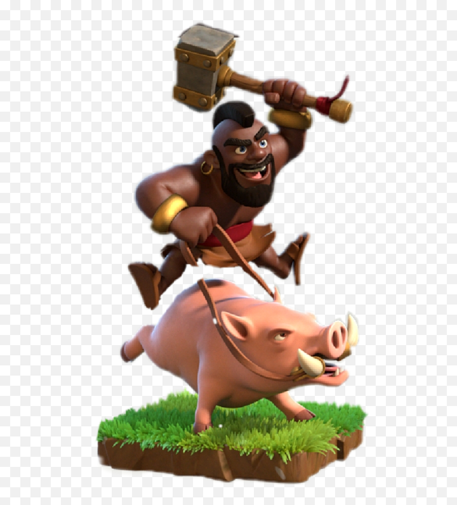 Discover Trending Clash Of Clans Stickers Picsart - High Quality Hog Rider Emoji,Pig Knife Emoji