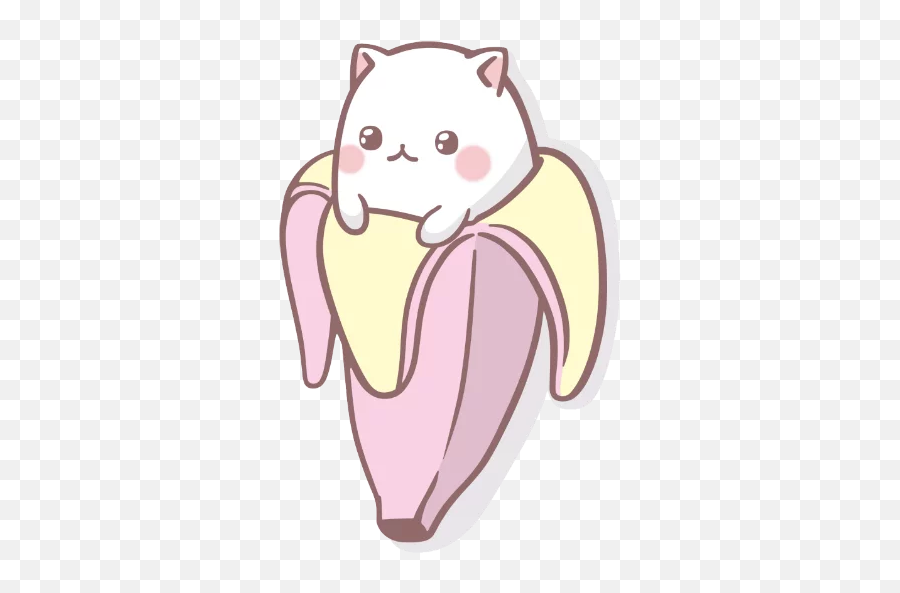 Neko Cat Banana - Anime Cute Kawaii Cat Emoji,Neko Emoji