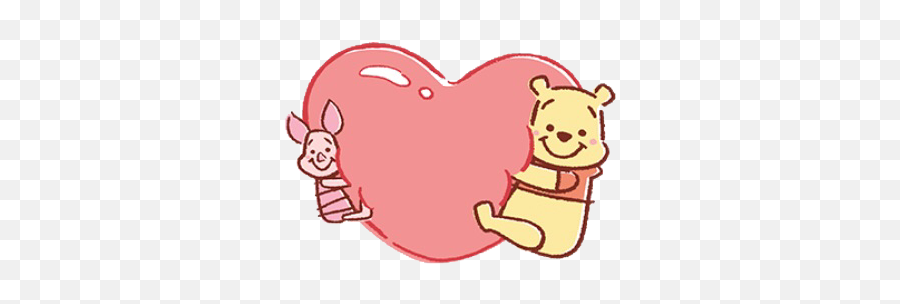 Winniethepooh Pooh Piglet Heart Sticker Emoji,Piglet From Winnie The Poo Emojis