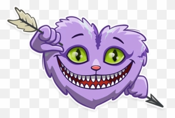 Cheshire Cat Telegram Stickers Sticker Search Emoji,Butt Kiss Emoticon