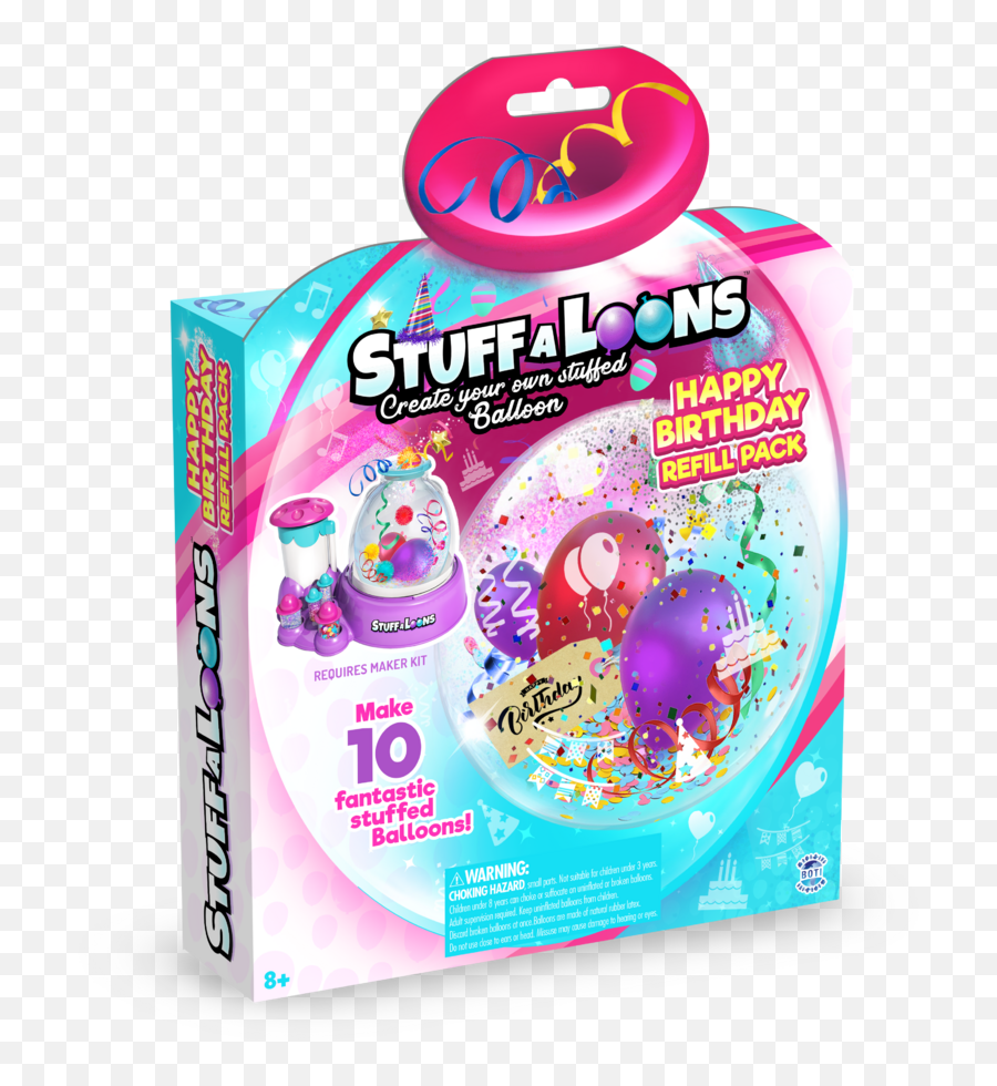 Stuff - Aloons Happy Birthday Refill Pack Lemony Gem Stuffaloons Emoji,Mcdonalds Toys Emojis