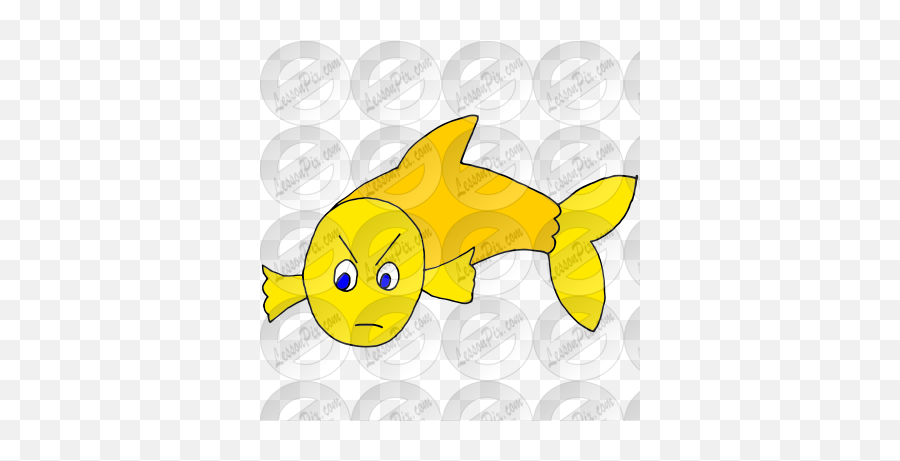 Mad Fish Picture For Classroom Therapy Use - Great Mad Fish Emoji,Grumpy Emoticon