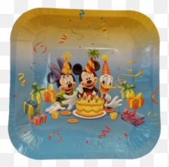 Mickey Minnie Theme Birthday Party - Happy Birthday Emoji,Emoji Paper Plates