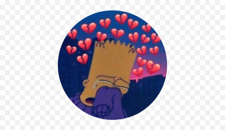 The Most Edited Sadbart Picsart - Sad Simpsons Profile Emoji,Bart Simpson With Broken Heart Emojis