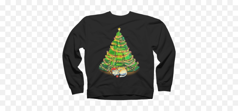 Best Cat Menu0027s Sweatshirts Design By Humans Emoji,Christmas Tree Emotions