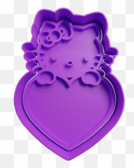 Hello Kitty Sosteniendo Un Corazón Emoji,Mas Cortante Que Una Mano De Emoticon