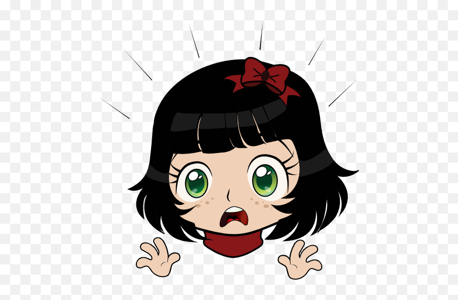 Surprised Girl Manga Smiley Emoticon Clipart I2clipart - Surprised Girl Face Clipart Emoji,Shocked Emoticon