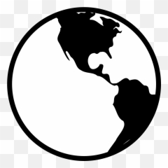Globe World Earth Black White Png Picpng Emoji,Phone Black And White Emoji