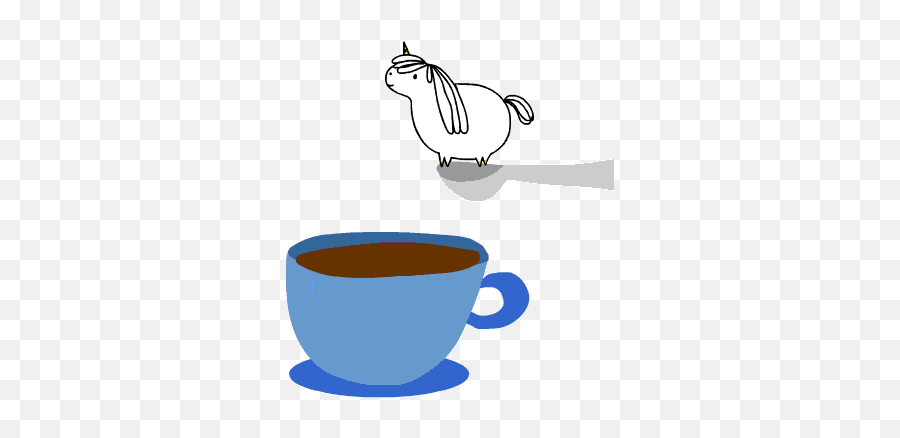 Fat Unicorn - Serveware Emoji,Coffee Drinking Emoji
