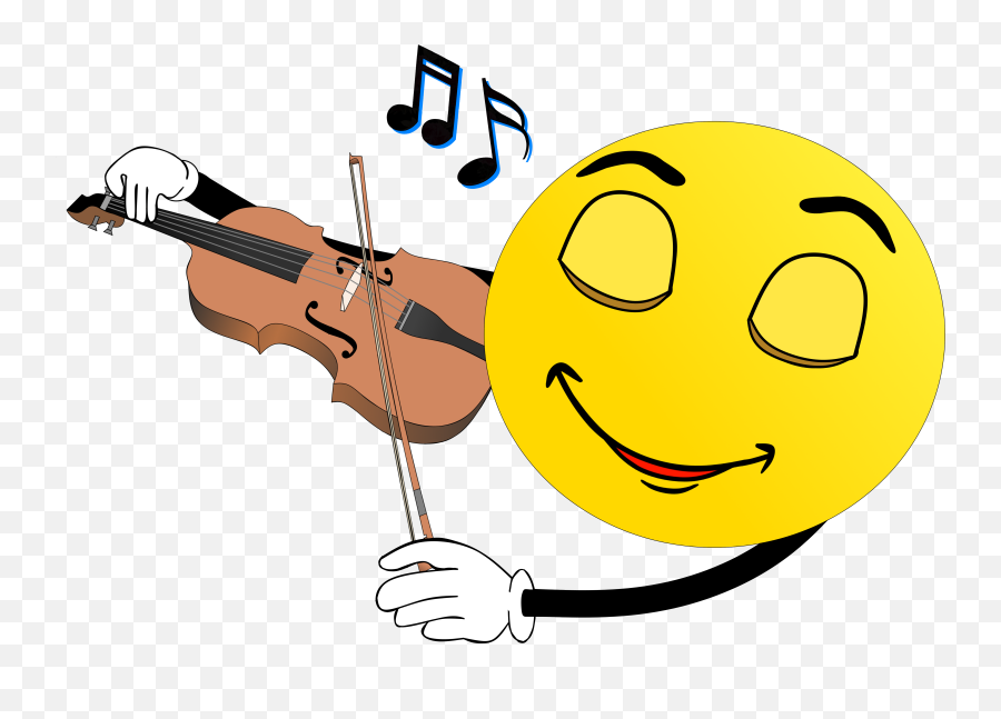 Violino Instrumento Clássico - Smiley Violon Emoji,Emoticons Da Musica