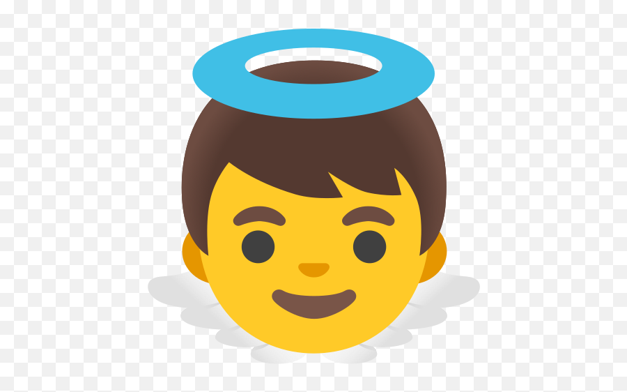 Baby Angel Emoji - Boy Emoji Png,Baby Emoticon