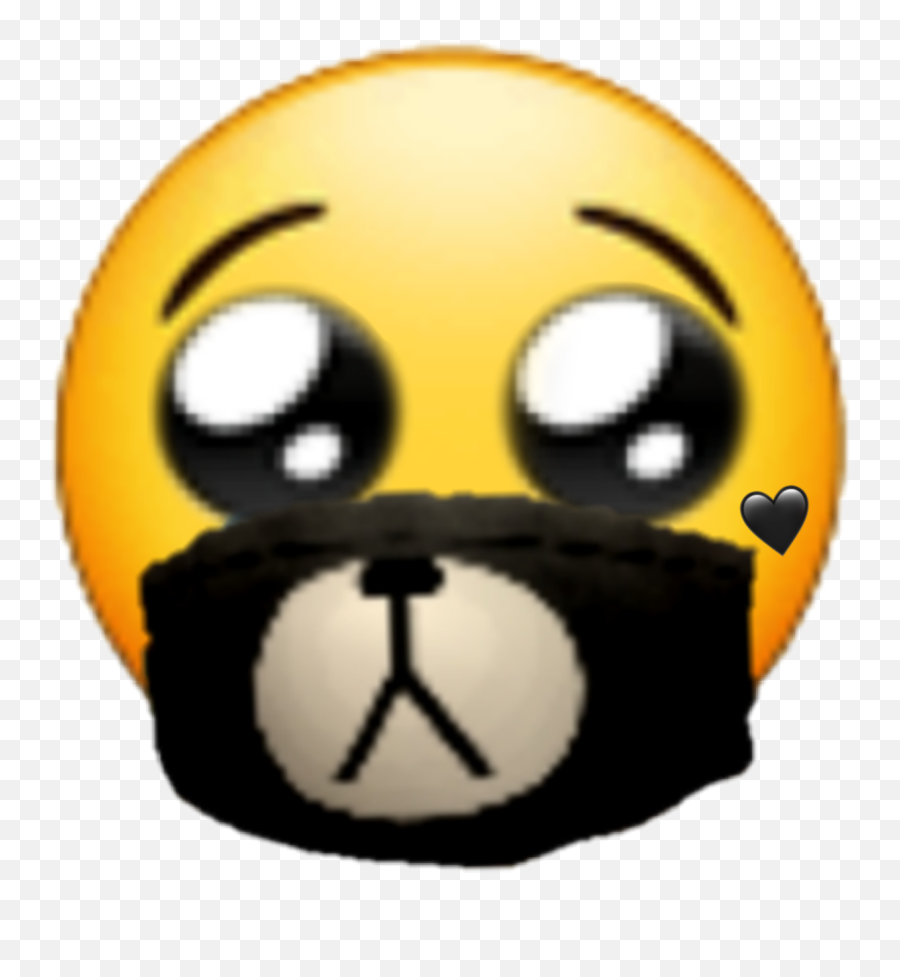 Emoji Iphone Bearmask Bear Cute Sticker - Happy,Bear Emoticon