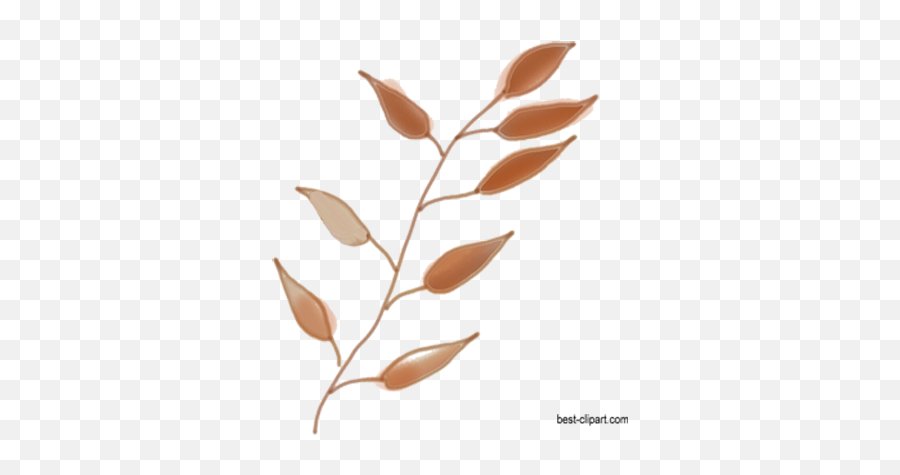 Free Watercolor Flowers Branches And Leaves Clip Art - Brown Leaves Watercolor Png Emoji,Cute Watercolor Emojis