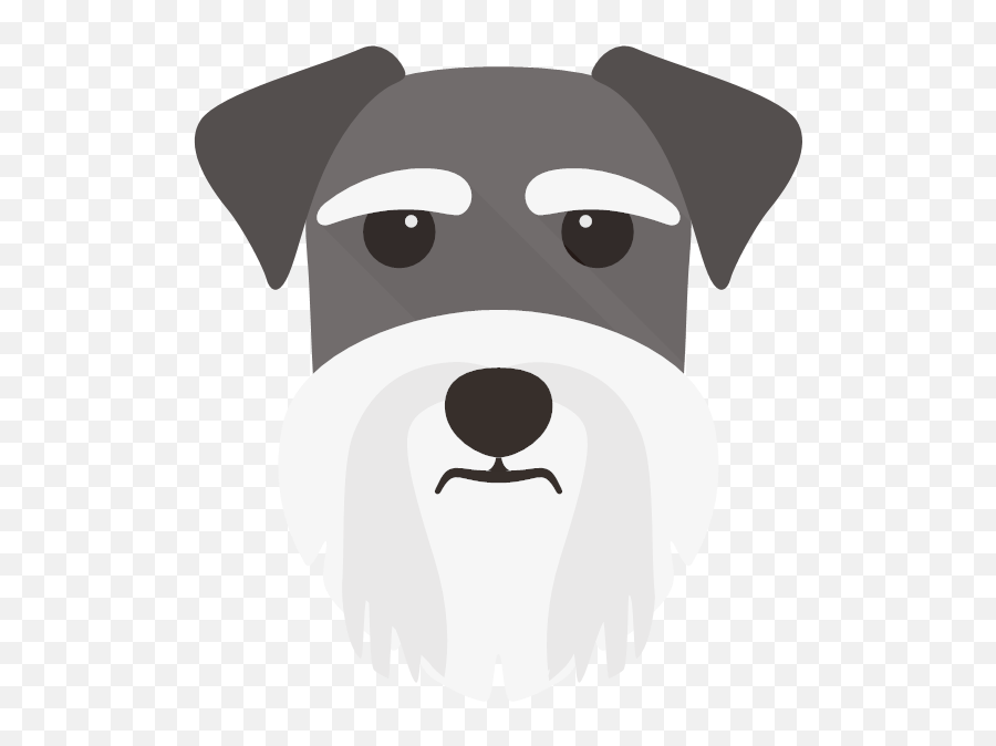 Personalized Dog Leashes Collars - Miniature Schnauzer Cartoon Logo Emoji,Schnauzer Emoji