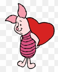 Railgun Ver 2 - Piglet Winnie The Pooh Holding A Heart Emoji,Piglet From Winnie The Poo Emojis