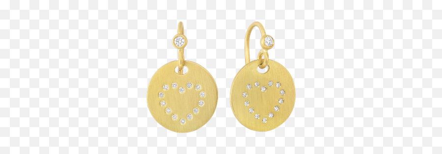 Roberto Coin 18kt Gold Medallion Heart Earrings With - Solid Emoji,Emoji Earrings