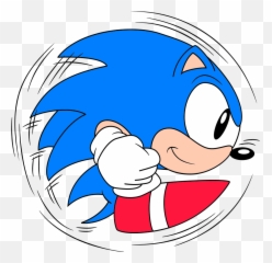 Classic Sonic Roll - Sonic Rolling Emoji,Sonic Emotion Sketch