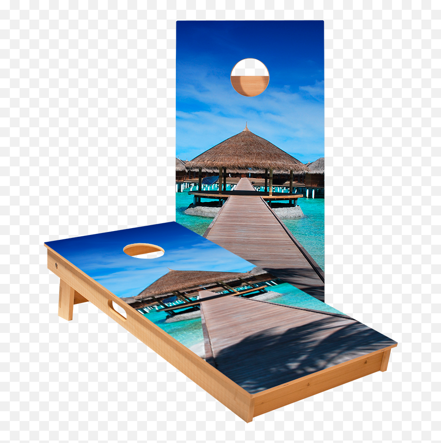 Custom Corn Hole Gazebo Beach Graphic - Texas Cornhole Boards Emoji,Emojis Cornhole Board