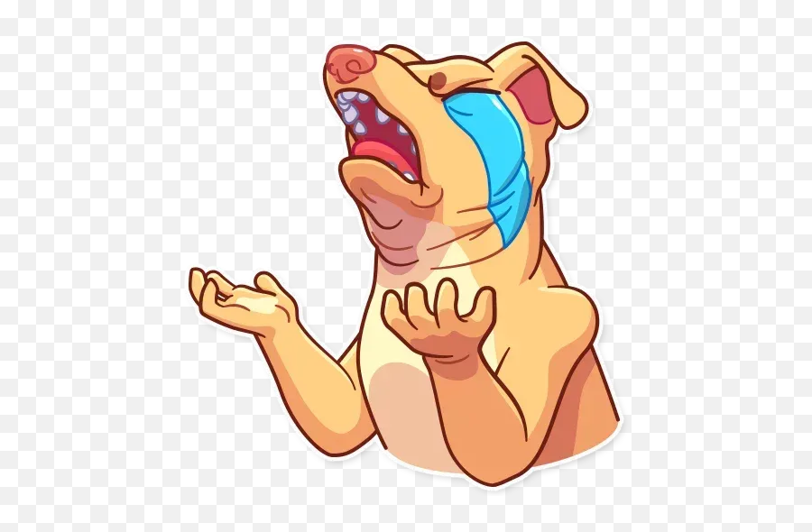 Tuna The Dog Whatsapp Stickers - Stickers Cloud Happy Emoji,Dog Emoticon Yawning