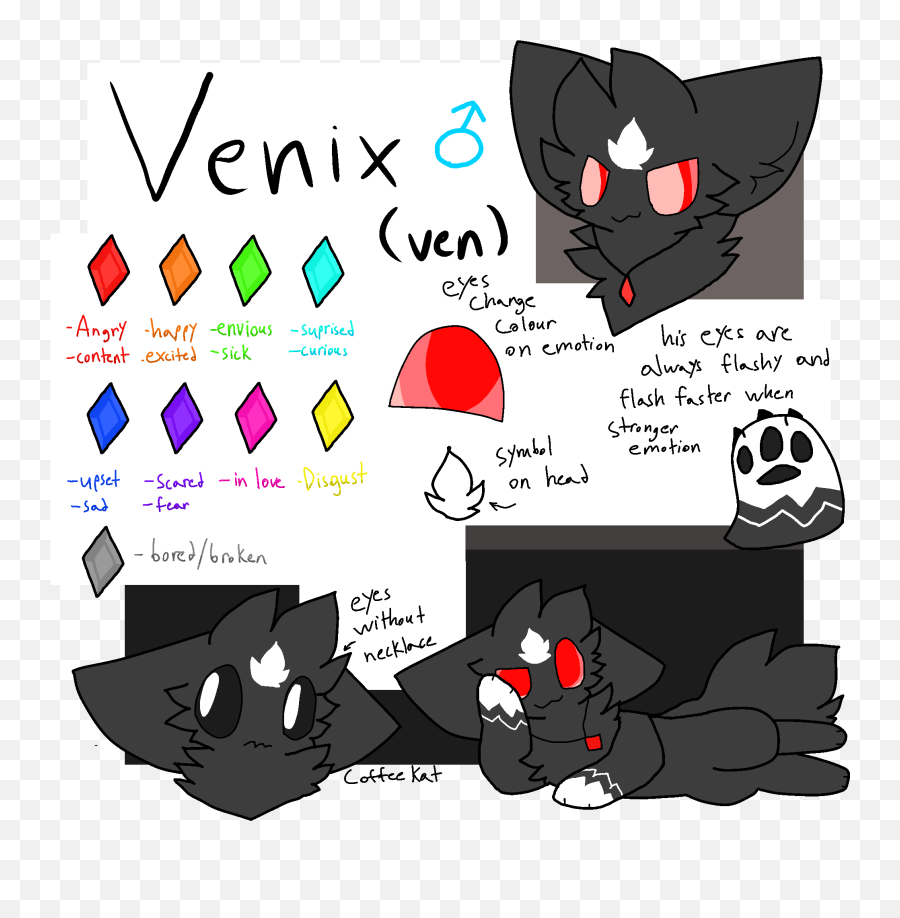 Venix Ref Emotions My Arts His Eyes - Fictional Character Emoji,Eyes Emotion