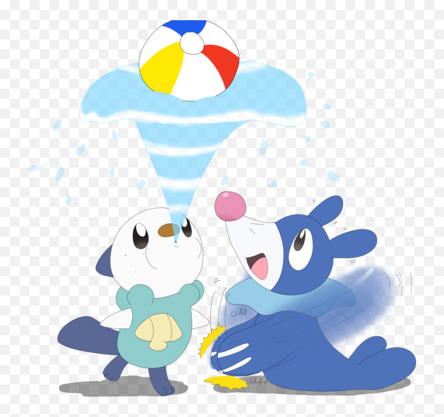 Oshawott And Popplio Having Fun - Popplio X Oshawott Emoji,Popplio Emotion Comic