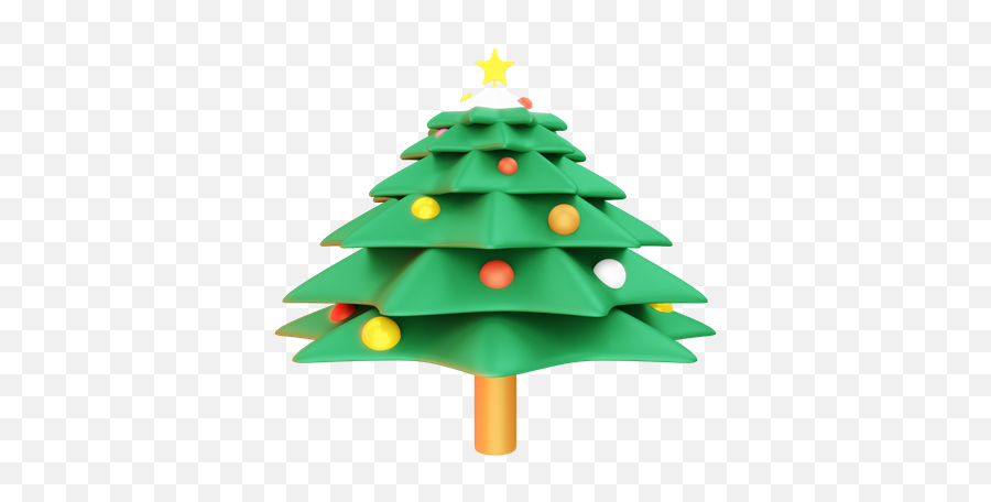 Premium Christmas Tree 3d Illustration Download In Png Obj Emoji,Christmas Tre Emoji