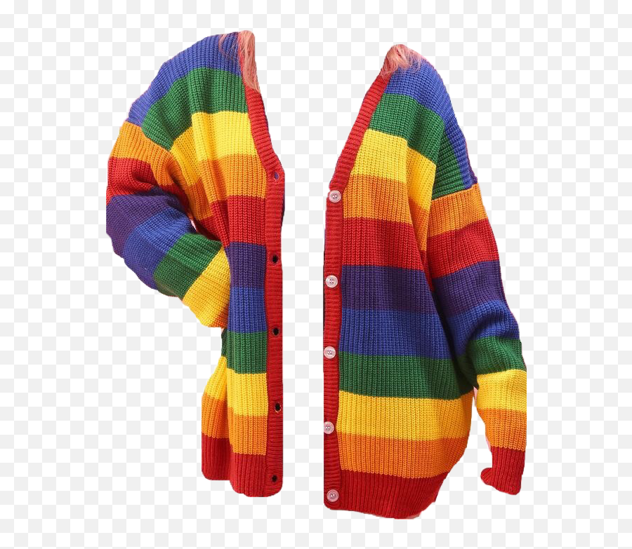 Rainbow Sweater Cardigan Sweaters - Clothing Emoji,Emoji Sweaters Ebay