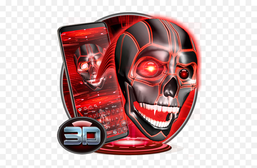 Tech Skull Red Live Keyboard - Supernatural Creature Emoji,Skeleton Emojis