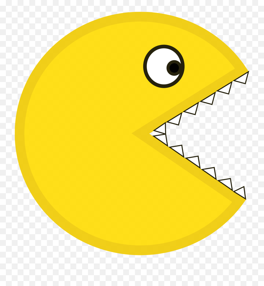 Pacman With Teeth Clipart - Pacman With Teeth Emoji,Pac-man Emoji