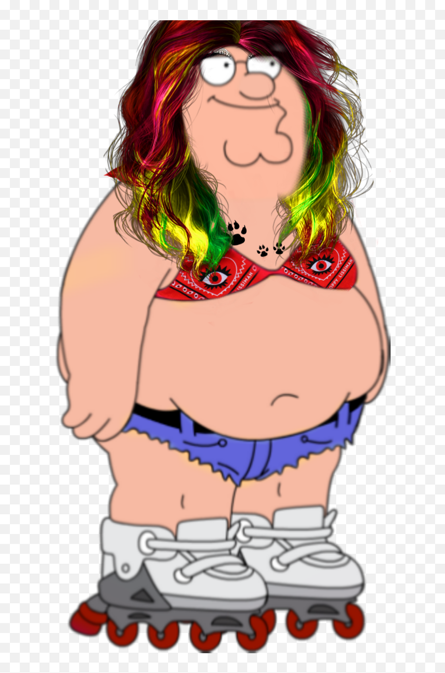 Man Peter Girl Tranny Shim Sticker - Midriff Emoji,Peter Griffin Emoji