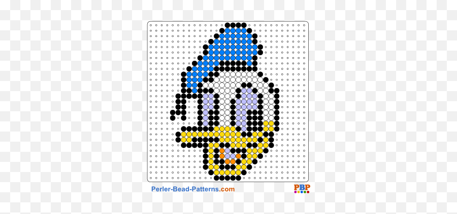 Pin On Craft - Donald Duck Perler Bead Pattern Emoji,Perler Bead Emoji Template