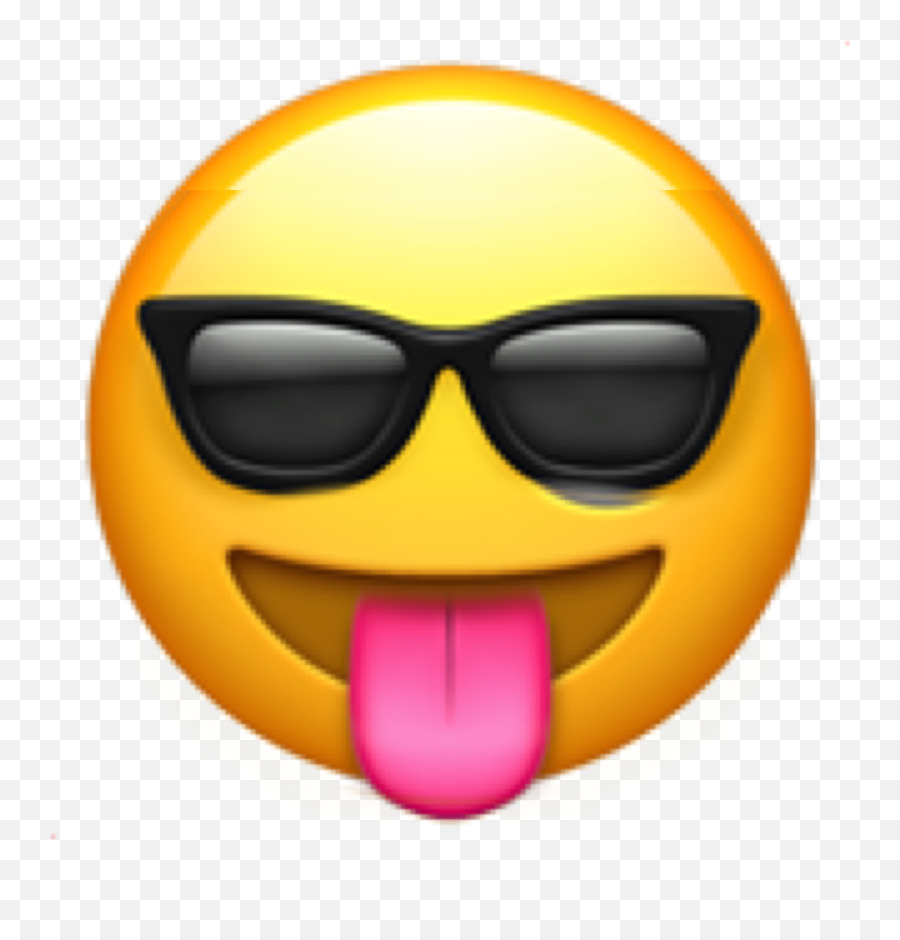 Cool Tongue Savage Emoji Sticker - Sunglasses Emoji With Tongue,Savage Emoji
