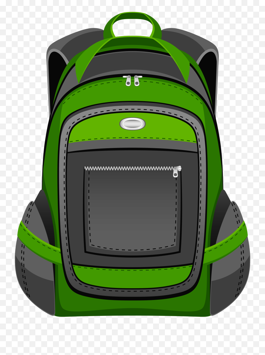 School Bag Vector Png - Clip Art Library Green Backpack Png Emoji,Cool Emoji Backpacks
