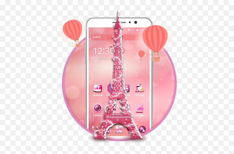 Pink Paris Animated Theme U2013 Rakendused Google Plays - Balloon Emoji,Eiffel Tower Emoji Apple