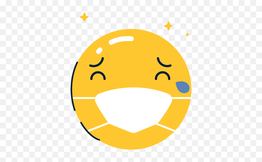 Crying Emoji With Face Mask Flat Ad Emoji Crying,Sobbing Emoji