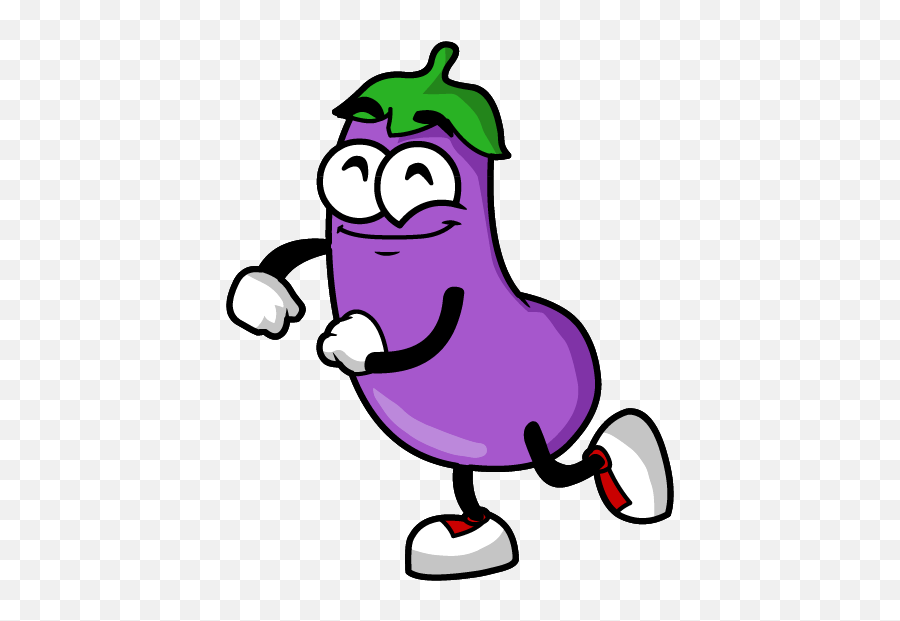 Eggplant Stickers By Hyper Interactive Llc - Transparent Eggplant Cartoon Png Emoji,Brinjal Emoji
