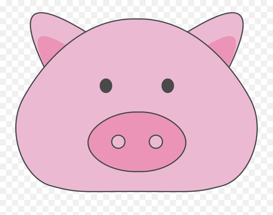Free Photo Pink Pig Illustration Pig - Hinh Mat Con Heo Emoji,Nose Emoji
