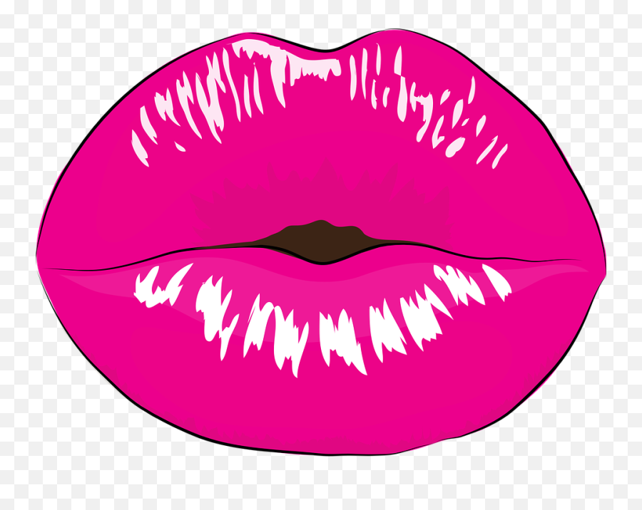 100 Free Kiss U0026 Lips Vectors - Pixabay Clip Art Pink Lips Emoji,Hug And Kiss Emoji
