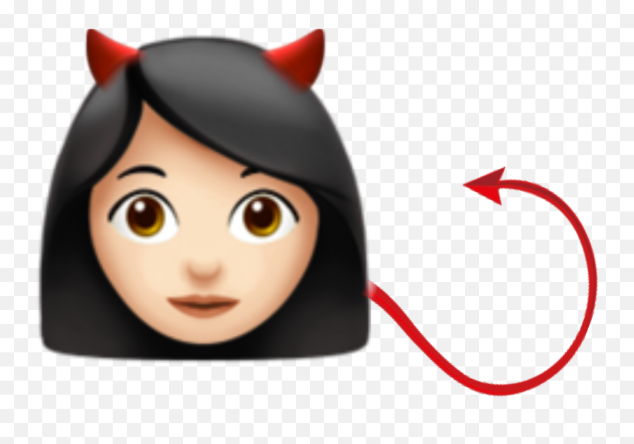 Sticker - Fictional Character Emoji,Girl Devil Emoji