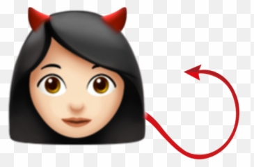 Sticker - Fictional Character Emoji,Girl Devil Emoji