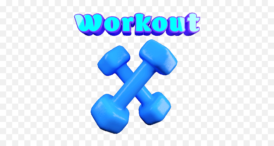 Attn Giphy Stickers - Dumbbell Emoji,Emoticon With Dumbells