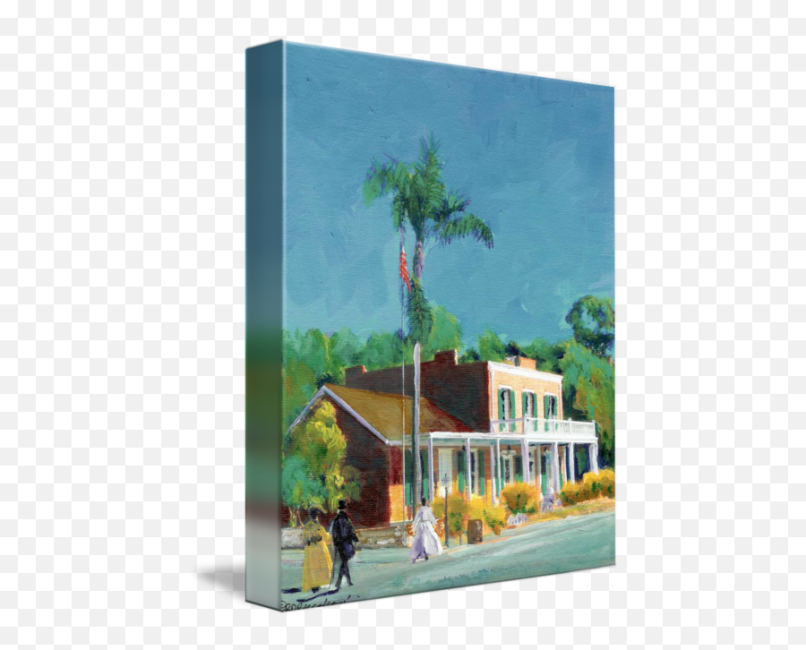 Whaley House Old Town San Diego - Horizontal Emoji,Trees Emotion Paintings
